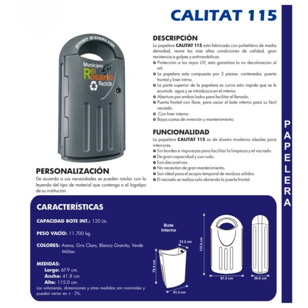 Papelera CALITAT 115