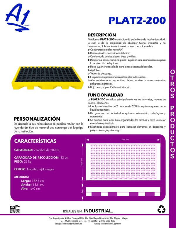 Plataforma ANTIDERRAME PLAT2-200