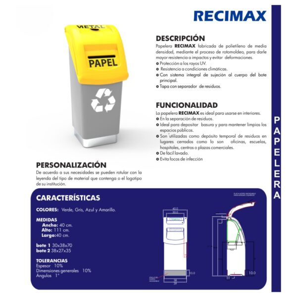 Papelera RECIMAX