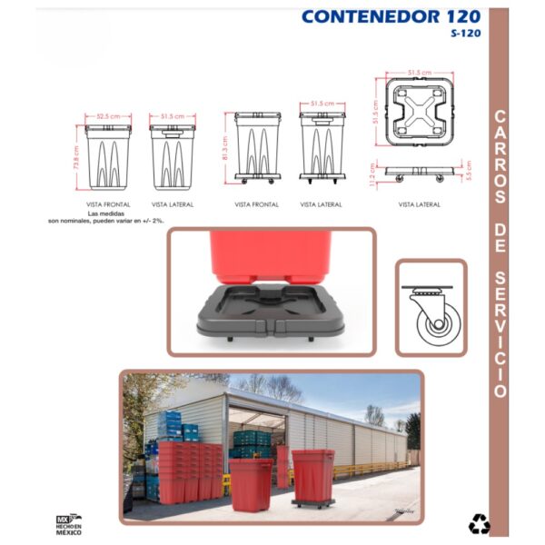 Contenedor VIC 120 SOPLADO