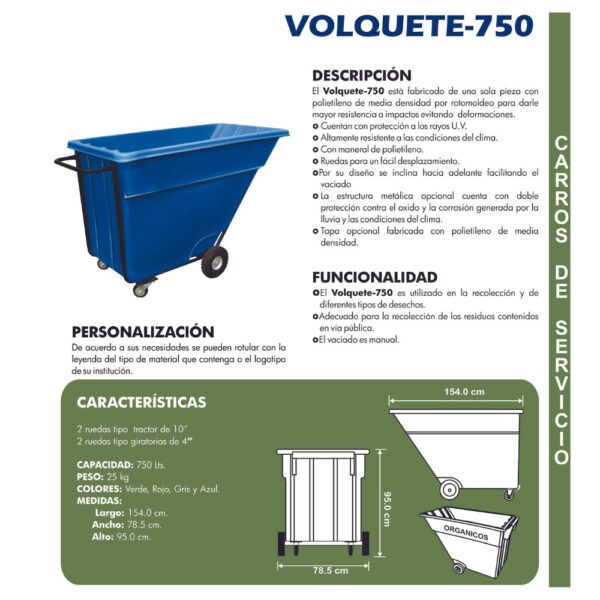 CONTENEDOR VOLQUETE-750