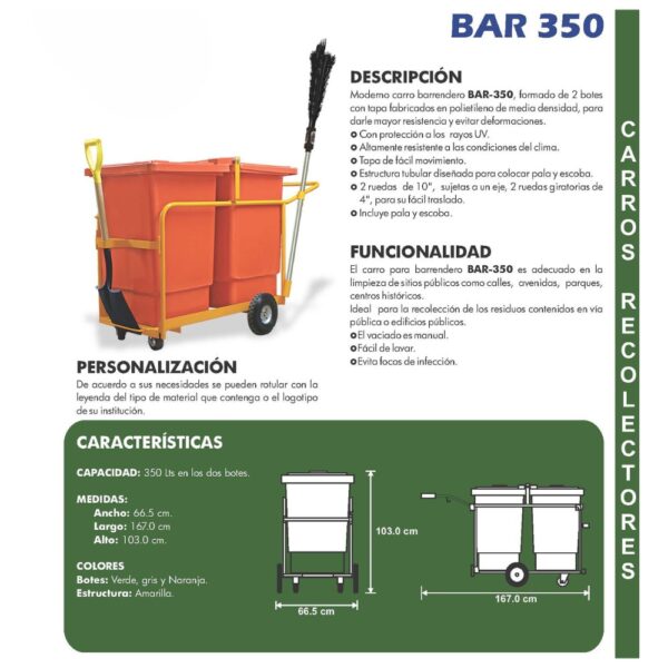 CARRO BARRENDERO BAR-350