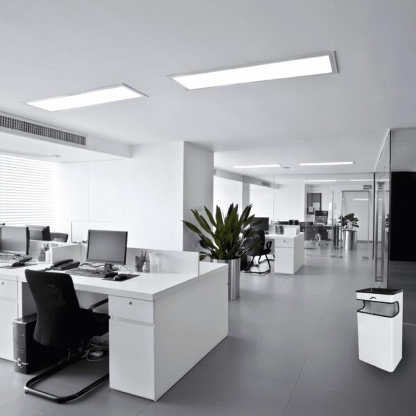 BASURERO RECTANGULAR BLANCO