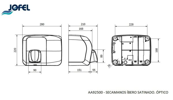 SECADOR IBERO ÓPTICO 125V INOXIDABLE BRILLO