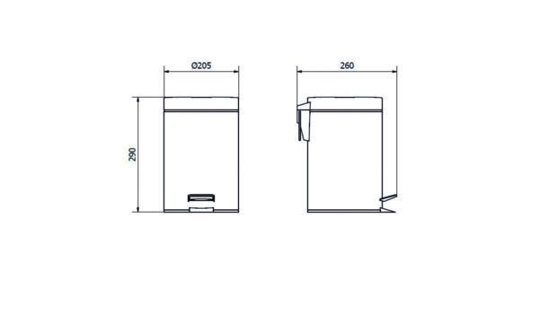 Papelera De Pedal ACERO (SKU IYL1005) (SKU IYL1012)