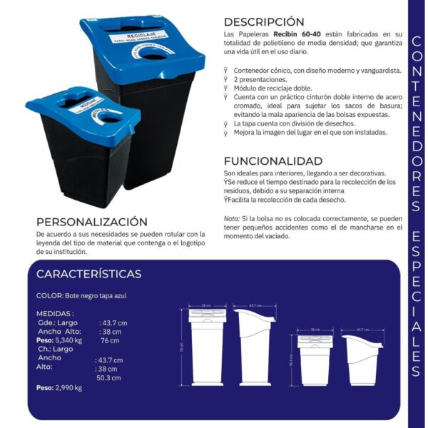 Papelera RECIBIN 40