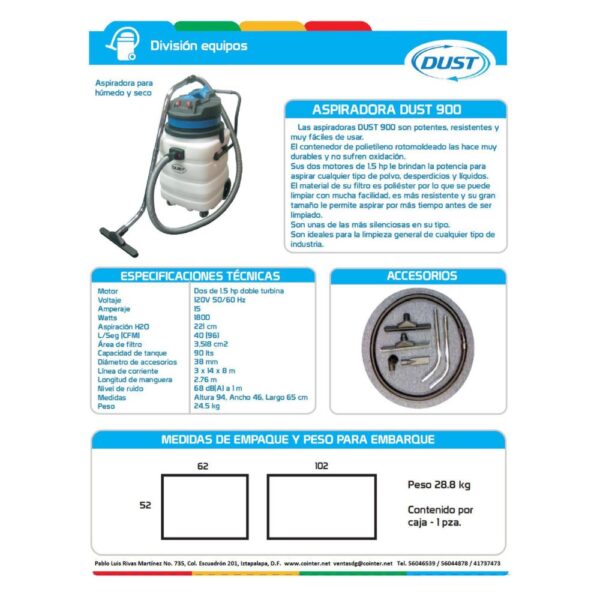 ASPIRADORA DUST 900