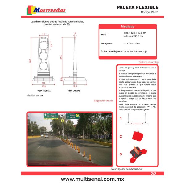 paletas viales