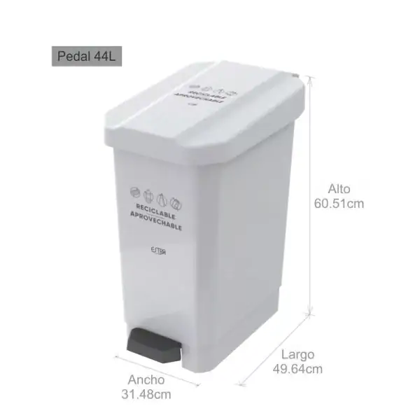 Papelera Estrabins de Pedal 44L