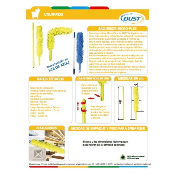 SACUDIDOR DE MICRO-FIBRA CON BASTÓN E-013