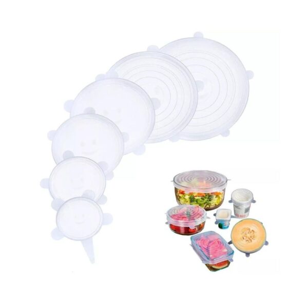 Tapas de silicón circulares 6 piezas DUSTYK-93