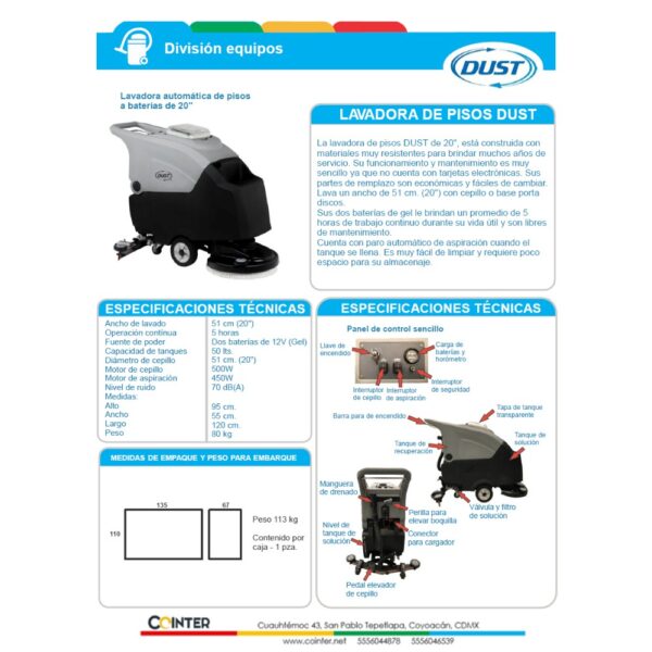 Lavadora Automática de Pisos 20"