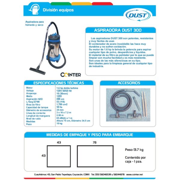 ASPIRADORA DUST 300