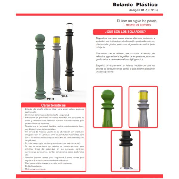 BOLARDO PLASTICO