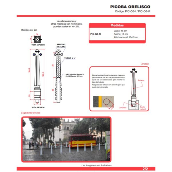 Bolardo OBELISCO (INTRUSIÓN)