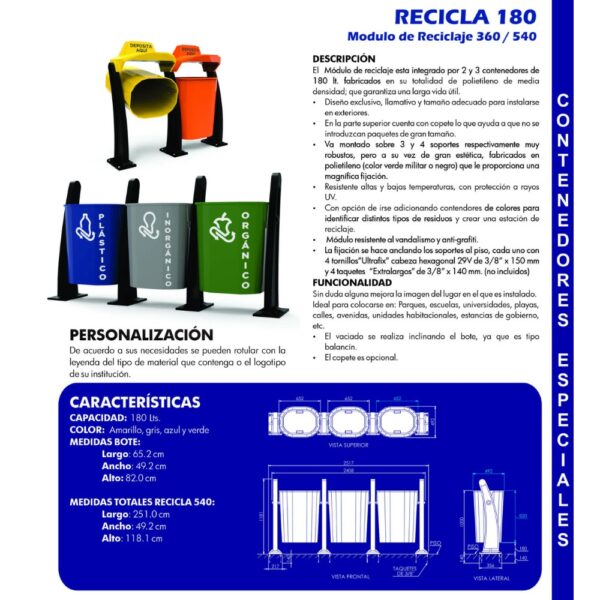 MODULO DE RECICLAJE RECICLA 180-2